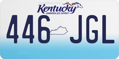 KY license plate 446JGL