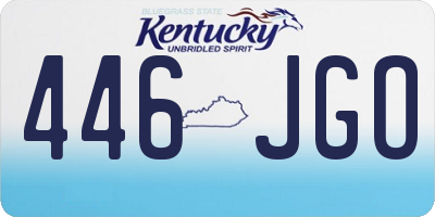 KY license plate 446JGO