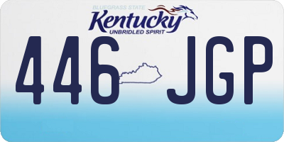 KY license plate 446JGP