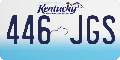 KY license plate 446JGS