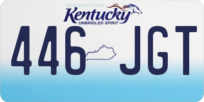 KY license plate 446JGT