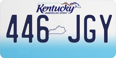 KY license plate 446JGY