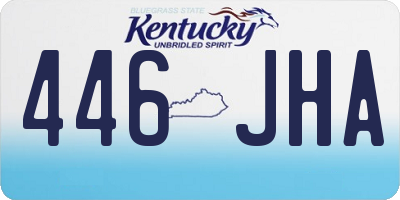 KY license plate 446JHA