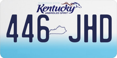 KY license plate 446JHD