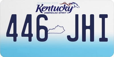 KY license plate 446JHI