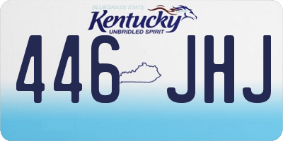 KY license plate 446JHJ