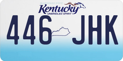 KY license plate 446JHK