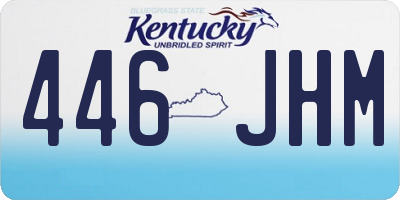 KY license plate 446JHM