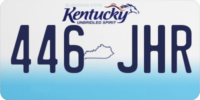 KY license plate 446JHR
