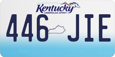 KY license plate 446JIE