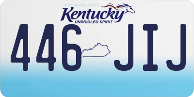 KY license plate 446JIJ
