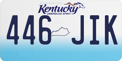 KY license plate 446JIK