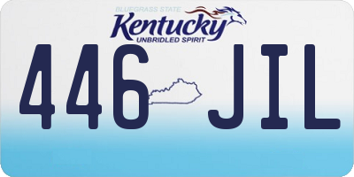 KY license plate 446JIL