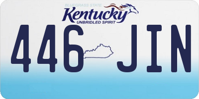 KY license plate 446JIN