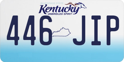 KY license plate 446JIP