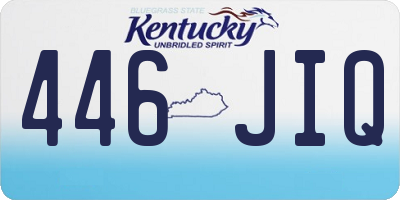 KY license plate 446JIQ