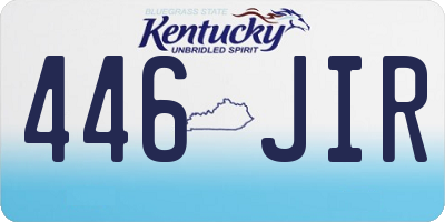 KY license plate 446JIR