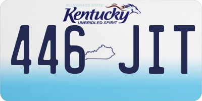 KY license plate 446JIT