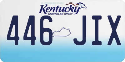 KY license plate 446JIX
