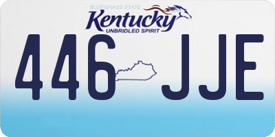KY license plate 446JJE