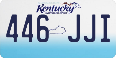 KY license plate 446JJI