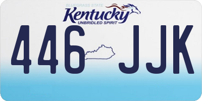 KY license plate 446JJK