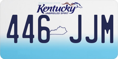 KY license plate 446JJM