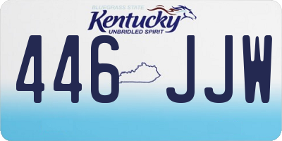 KY license plate 446JJW