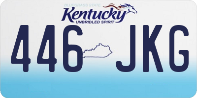 KY license plate 446JKG