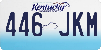 KY license plate 446JKM