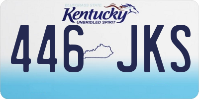 KY license plate 446JKS