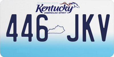 KY license plate 446JKV