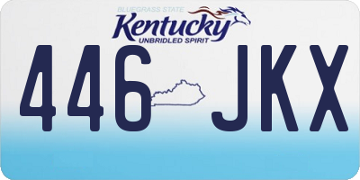 KY license plate 446JKX