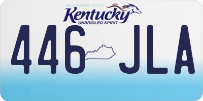 KY license plate 446JLA