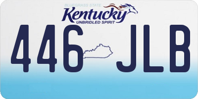 KY license plate 446JLB