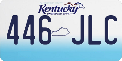 KY license plate 446JLC