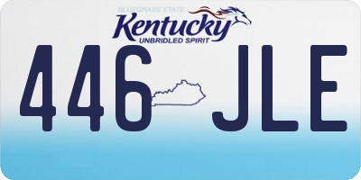 KY license plate 446JLE