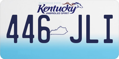 KY license plate 446JLI