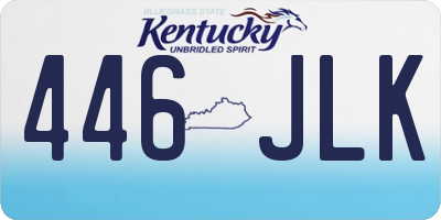 KY license plate 446JLK