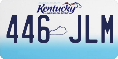 KY license plate 446JLM