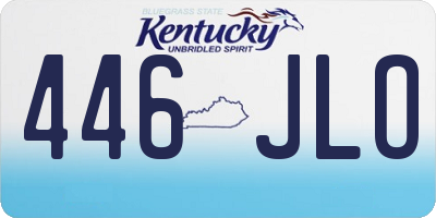 KY license plate 446JLO
