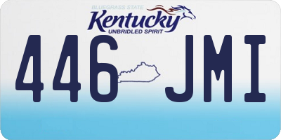 KY license plate 446JMI