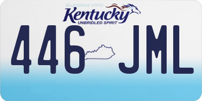 KY license plate 446JML