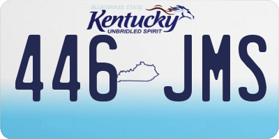 KY license plate 446JMS