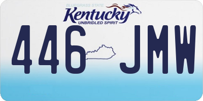 KY license plate 446JMW