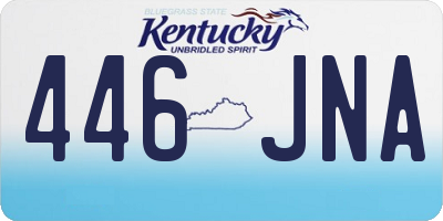 KY license plate 446JNA