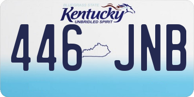 KY license plate 446JNB