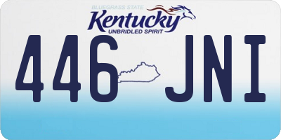 KY license plate 446JNI