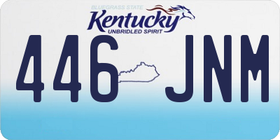 KY license plate 446JNM
