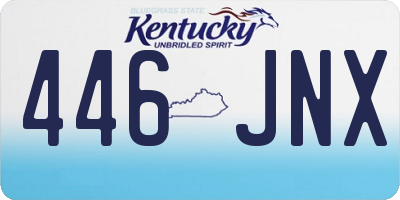 KY license plate 446JNX